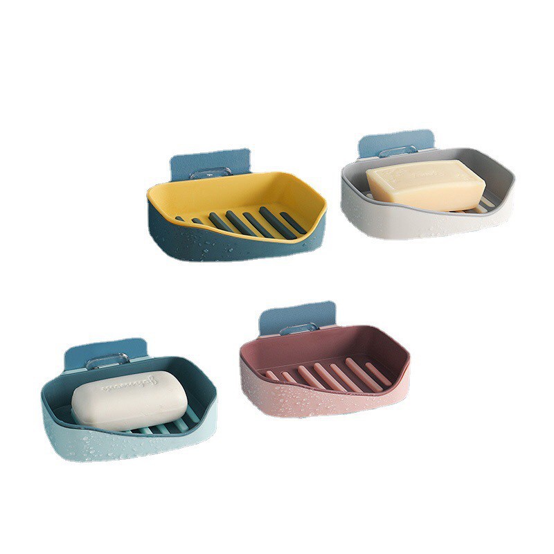 Khay đựng xà bông cục 2 lớp dán tường, khay để đồ phòng tắm đa năng 88293 SIÊU THỊ 24/7
