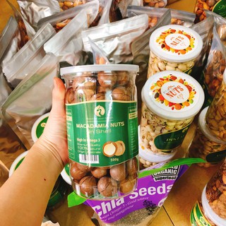 Hạt macadamiam nứt vỏ 500 gr