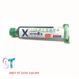 Nhựa phủ mạch uv 10cc màu xanh lá / xanh dương/ đỏ