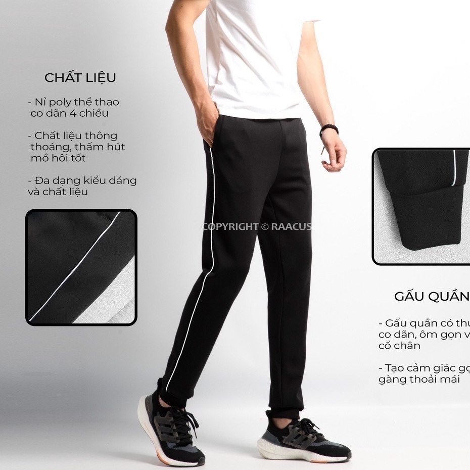 Quần Thể Thao Nam Jogger 3 sọc &amp; 1 sọc chất vải thể thao umi 2 da dày dặn