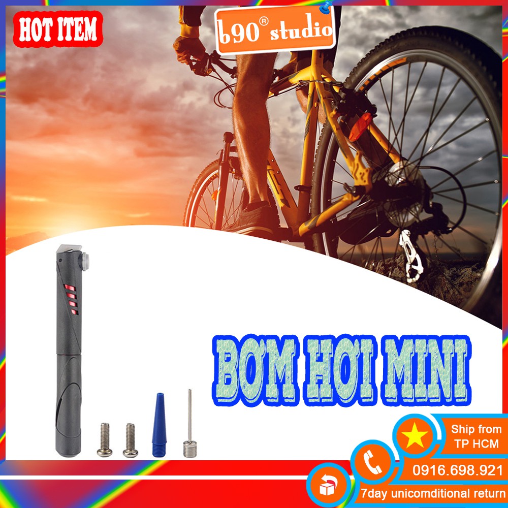 GIÁ SỈ  Bơm cầm tay xe đạp ,bơm bóng .. mini thể thao nhỏ gọn van AV FV mẫu mới 2021 có gác treo