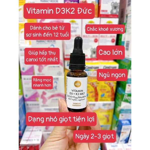 Vitamin D3 K2 MK7 Hỗ Trợ Tăng Chiều Cao Và Hệ Vận Động Cho Bé