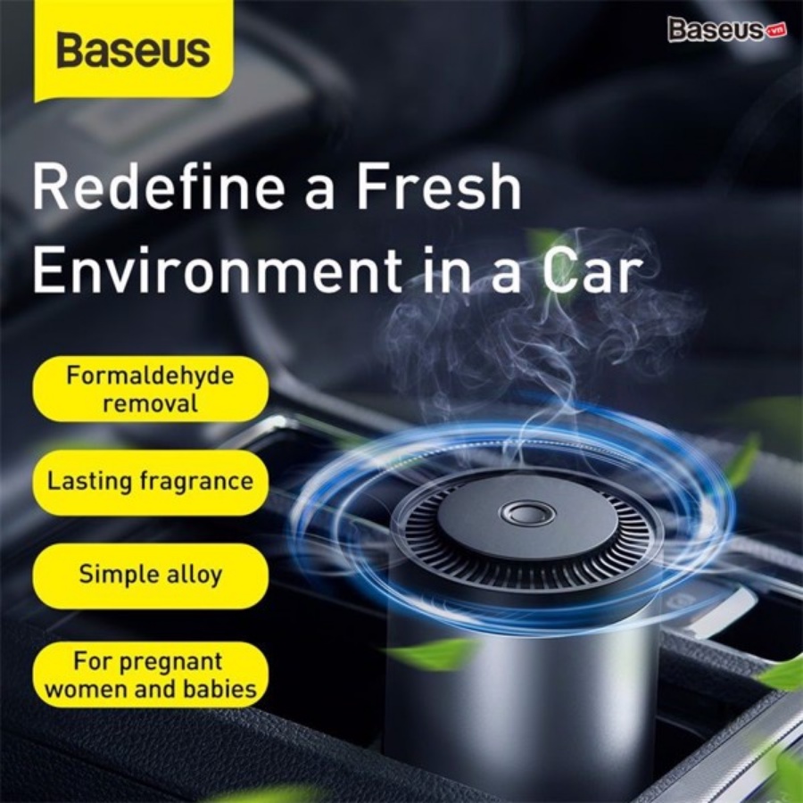 Bộ nước hoa khô khử mùi, lọc không khí dùng cho xe hơi Baseus Ripple Car Cup Holder Air Freshene LV853