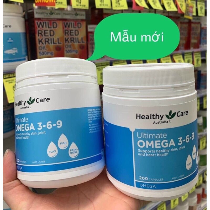 Omega 369 Của Healthy Care Úc 200 Viên (mẫu mới)