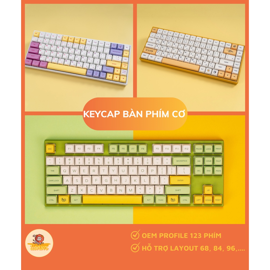 Keycap Dành Cho Bàn Phím Cơ PBT Thick CHERRY XDA OEM SA In Dyesub | Lionvn