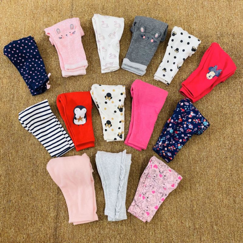Set 3 quần legging lót lông cho bé