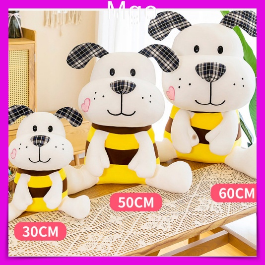 Gấu Bông Gối Ôm Hình Chó Ngồi Ngoan Ngoãn Siêu Mềm Mịn Co Dãn 4 Chiều Ôm Ngủ Chơi Size 50cm