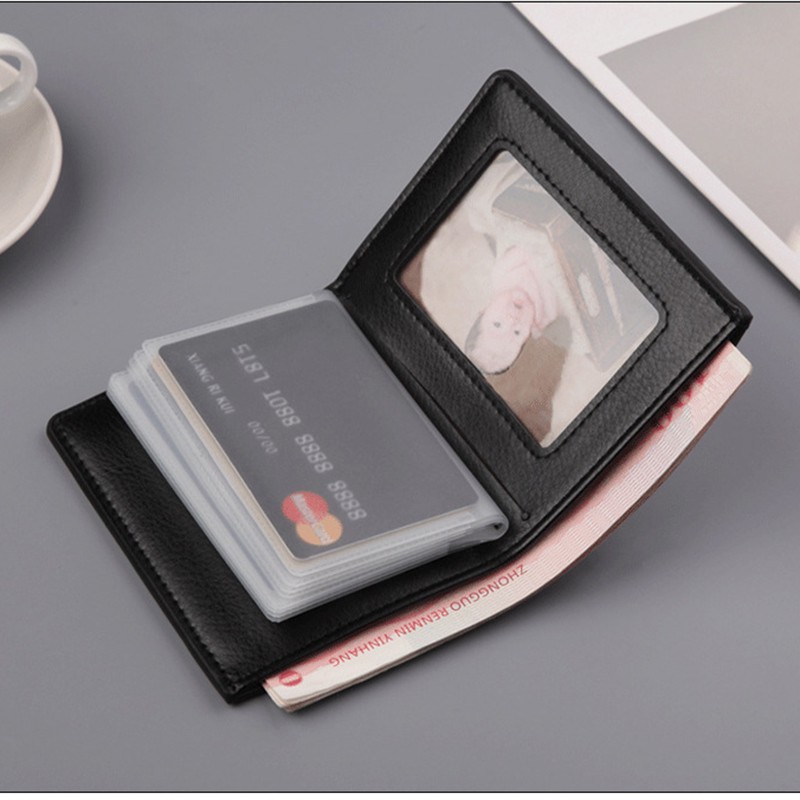 Ví da nam mini Bosumy D1008 nhỏ gọn nhiều ngăn kiểu đứng trẻ trung