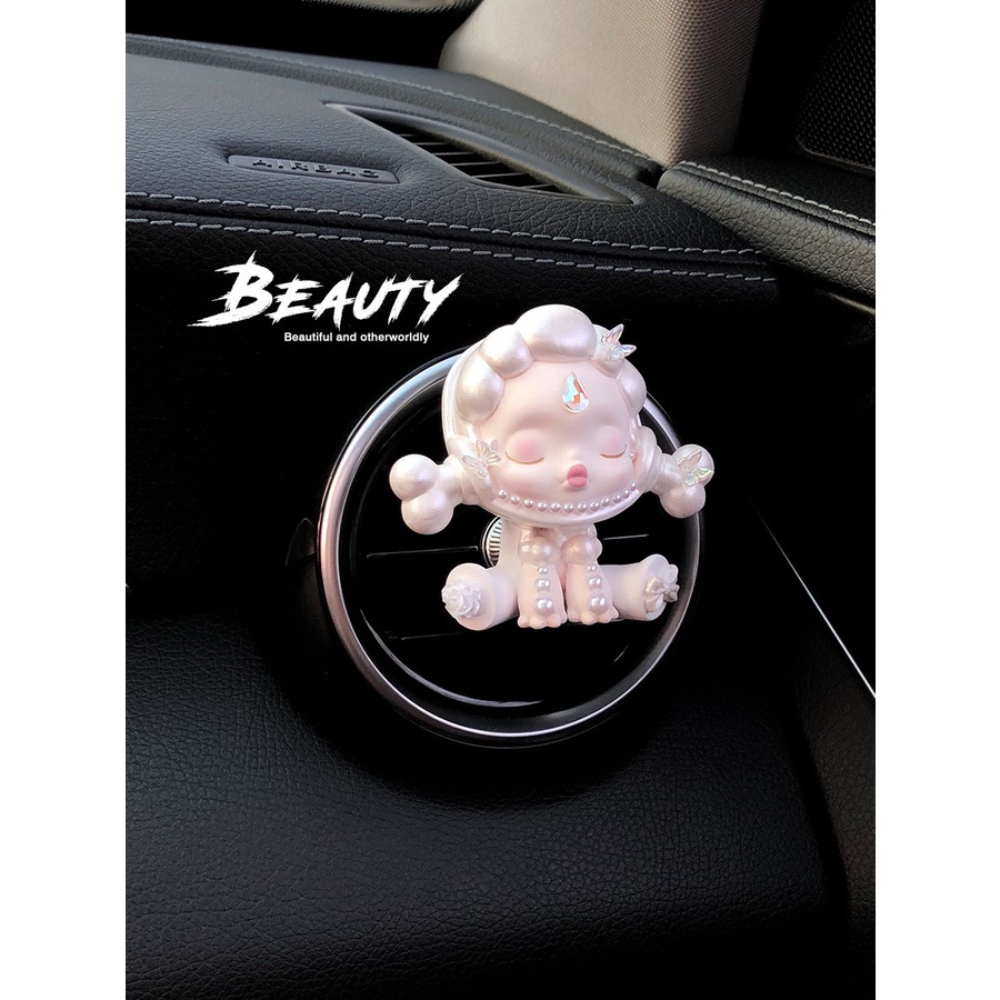 Phụ Kiện Trang Trí Cửa Gió Điều Hòa Xe Hơi Hình Skull Panda -Cài Cửa Gió Sáp Thơm Xe Ô Tô