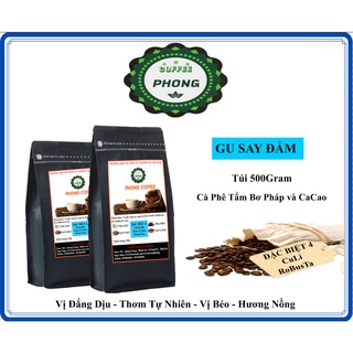 Cà Phê Robusta  - CuLi Rang Tẩm Bơ Pháp và CaCao  Dùng Cho Pha Phin 500Gram