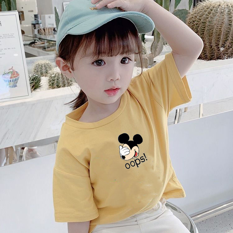 Áo thun tay ngắn in hoạt hình thời trang Hàn cho nữ