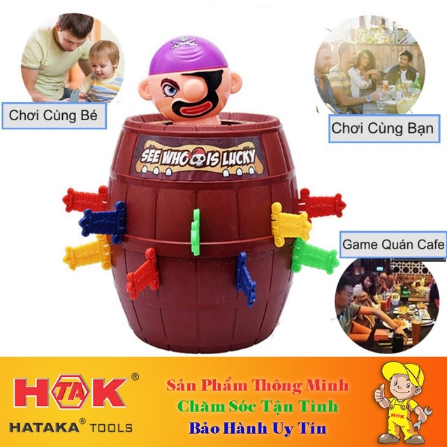 Đồ Chơi Hải Tặc - Trò Chơi Team Đâm Thùng Phi Size Đại 15 - 24 Xả Stress Giải Trí Loại 1 (Chọn Size)