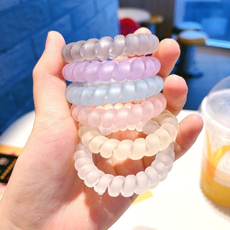 Dây Buộc Tóc Bằng TPU Và Da Mặt Nhám Kiểu Dáng Dễ Thương Cho Nữ