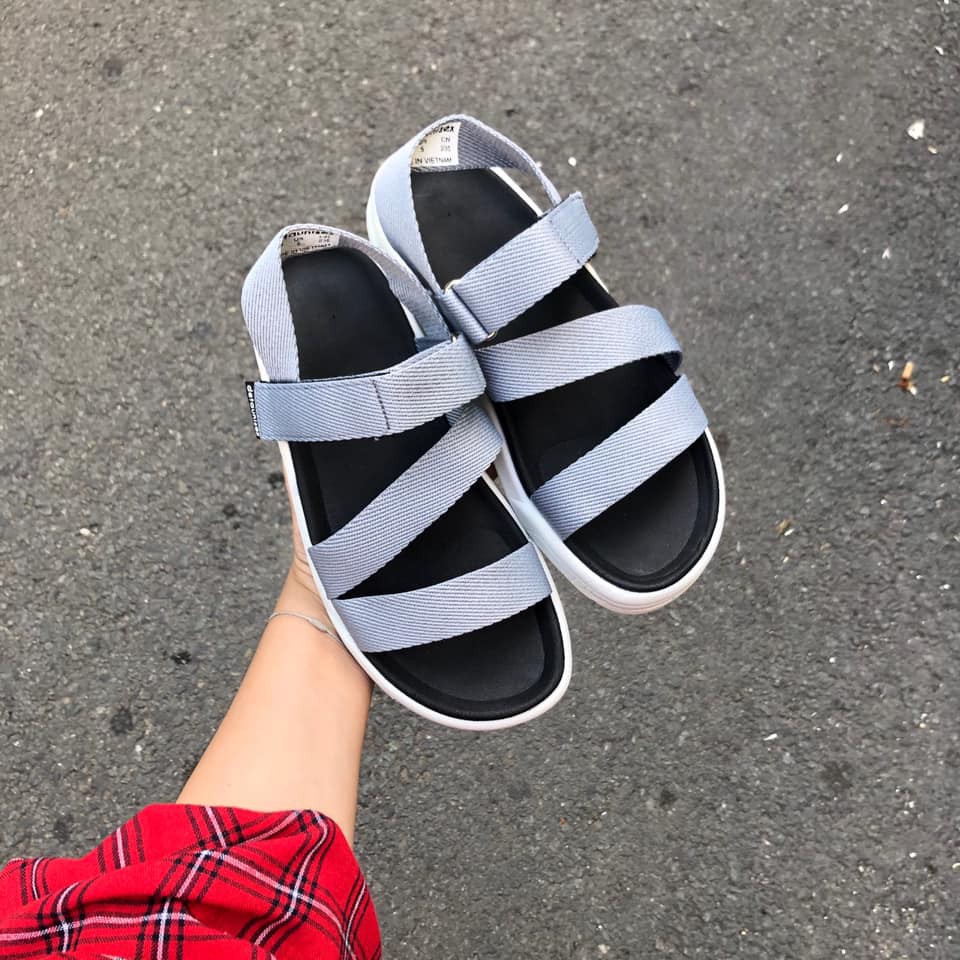 Giày sandal nữ DETA đế cao su liệu vả canvas siêu nhẹ dáng Unisex cho cả nam/nữ 1515 (FORM TO LỆCH 1 SZ)