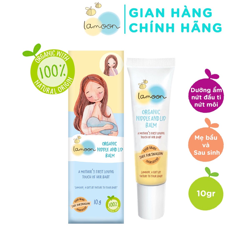 Kem dưỡng ẩm núm ti và môi cho mẹ Lamoon - 10g