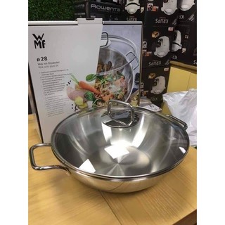 Chảo xào WMF Wok Party 28 cm Chảo sâu lòng WMF có vung kính [Hàng Đức]
