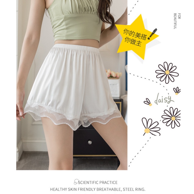 Quần lót lụa phối ren mỏng liền mạch cho nữ