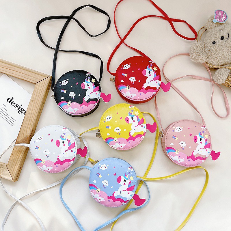Túi Đeo Chéo Vai Đựng Tiền Xu Mini Họa Tiết Hoạt Hình Dễ Thương Dành Cho Trẻ Em