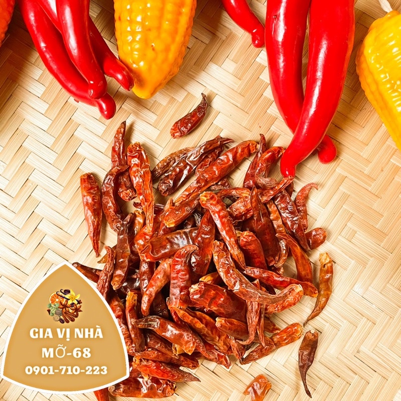 Ớt trái khô nguyên trái gói 100gr-500gr