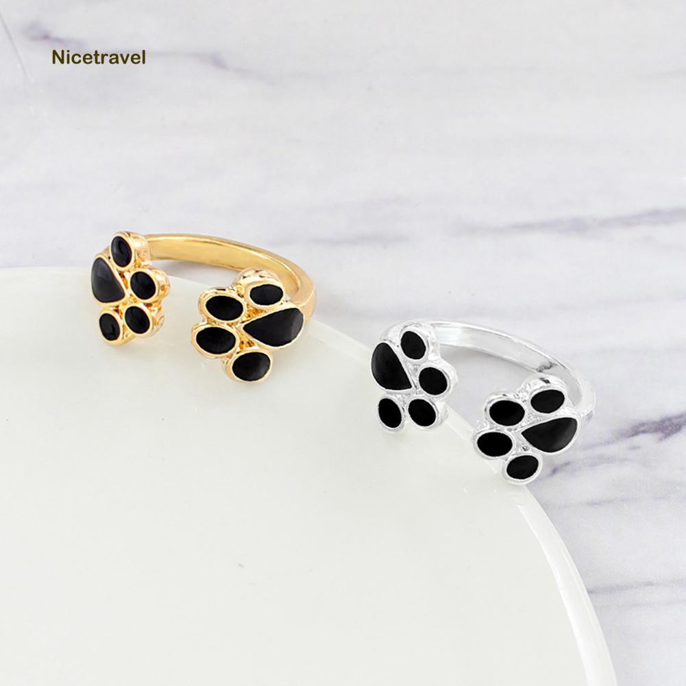 ♠Nhẫn Hở MặT HìNh DấU Chân CúN Dễ Thương ThờI Trang Cho Nữ