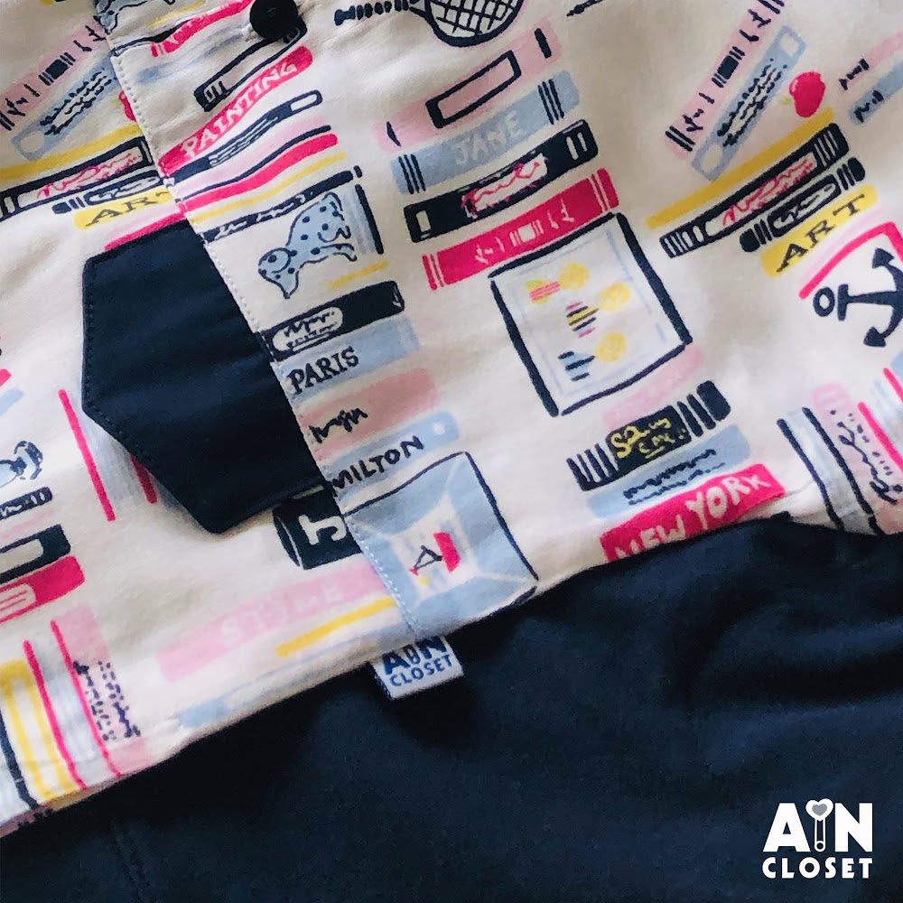 Bộ quần áo ngắn bé trai Họa tiết Mỏ neo cotton - AICDBGBJVAGM - AIN Closet
