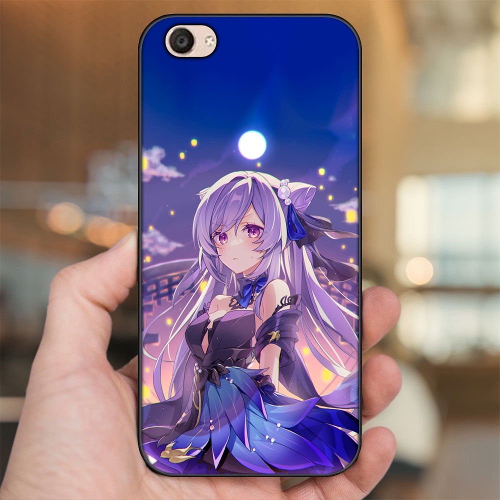 Ốp lưng Vivo V5, V5 Plus viền đen in hình Keqing Genshin Impact