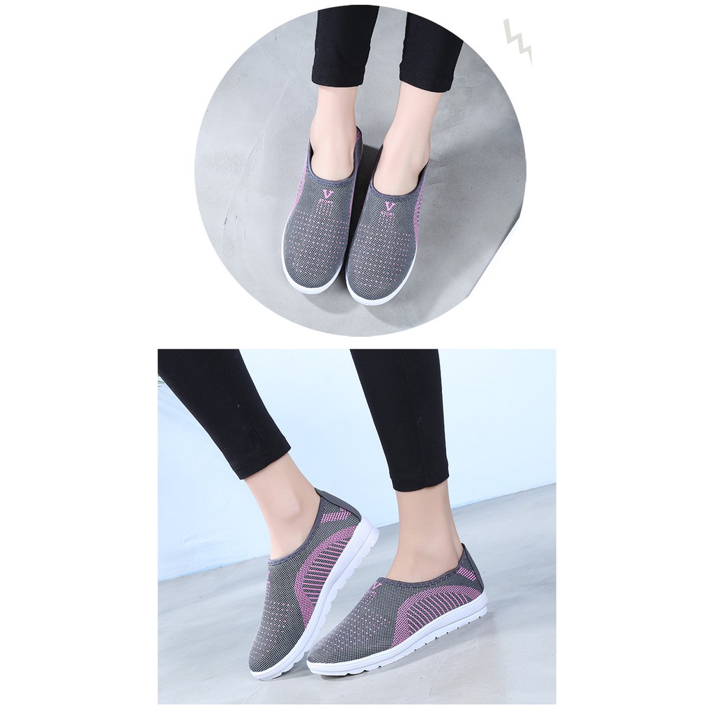 Giày lười nữ phong cách êm chân thoáng khí Size 36 đến 40 V124 | BigBuy360 - bigbuy360.vn