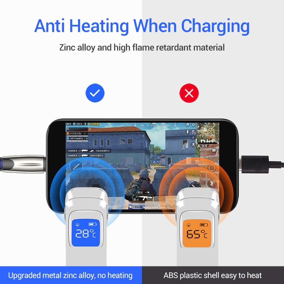 Cáp sạc nhanh bằng hợp kim nhôm USB cổng loại C/Micro USB/.cho for  Android/iPhone