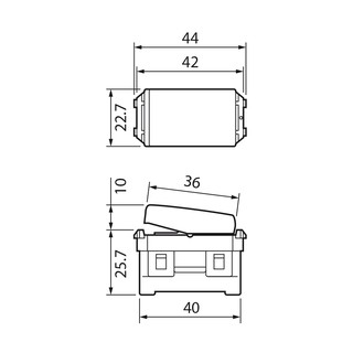 Công tắc 2 chiều xám Panasonic