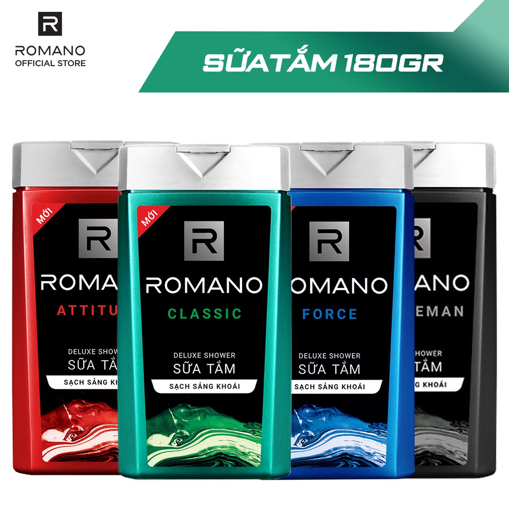 Sữa tắm Romano hương nước hoa 180g