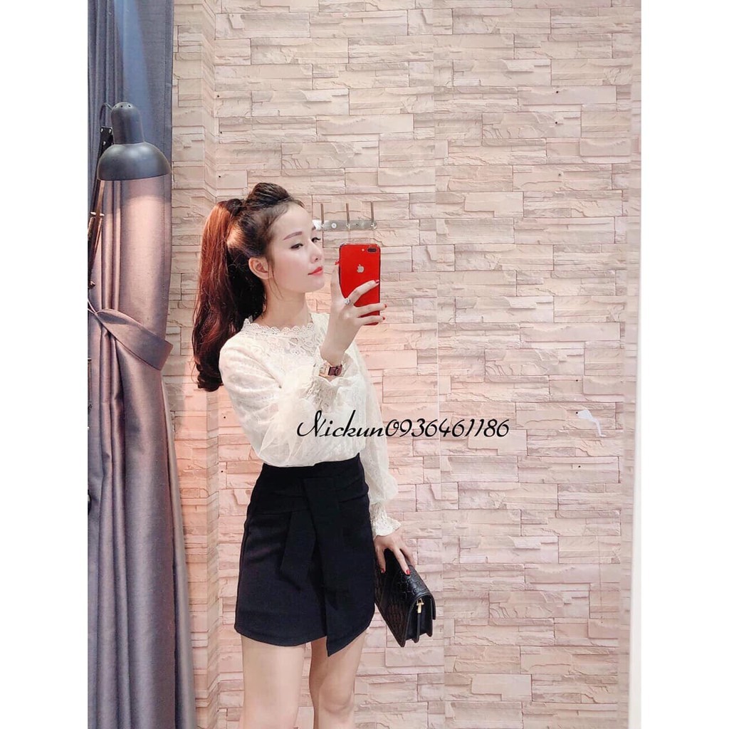 Áo ren 2 lớp tay bồng voan tơ bánh bèo | BigBuy360 - bigbuy360.vn