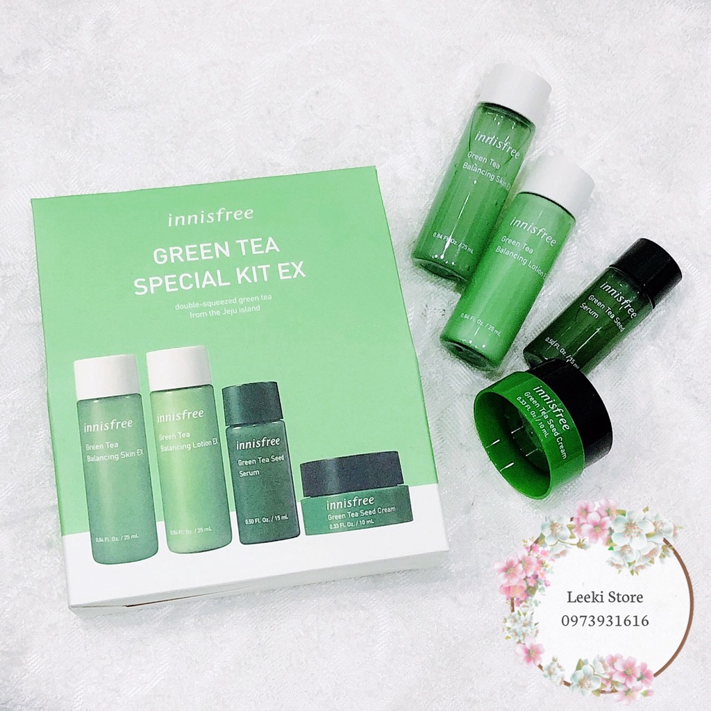 Bộ Dưỡng Da 4 Món Innisfree Green Tea Special Kit EX