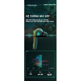 Tai nghe bluetooth 5.2 gaming Q33 tai phone không dây nghe nhạc nhét tai thể thao chơi game không độ trễ chống ồn