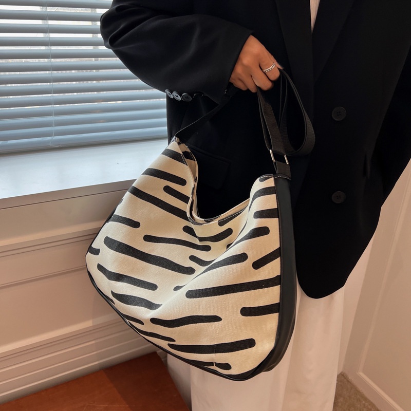 Túi Tote Đeo Vai Bằng Vải Bạt Sức Chứa Lớn Thời Trang Mùa Hè Hàng Mới Dành Cho Bạn Nữ 2022