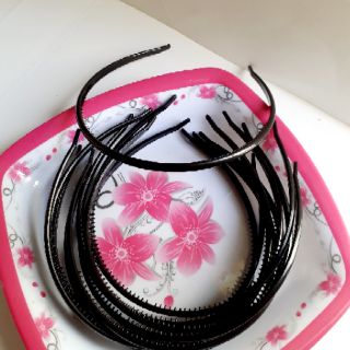 Combo 5 cái Bờm cài tóc trơn nhựa mềm (bản nhí 6mm)