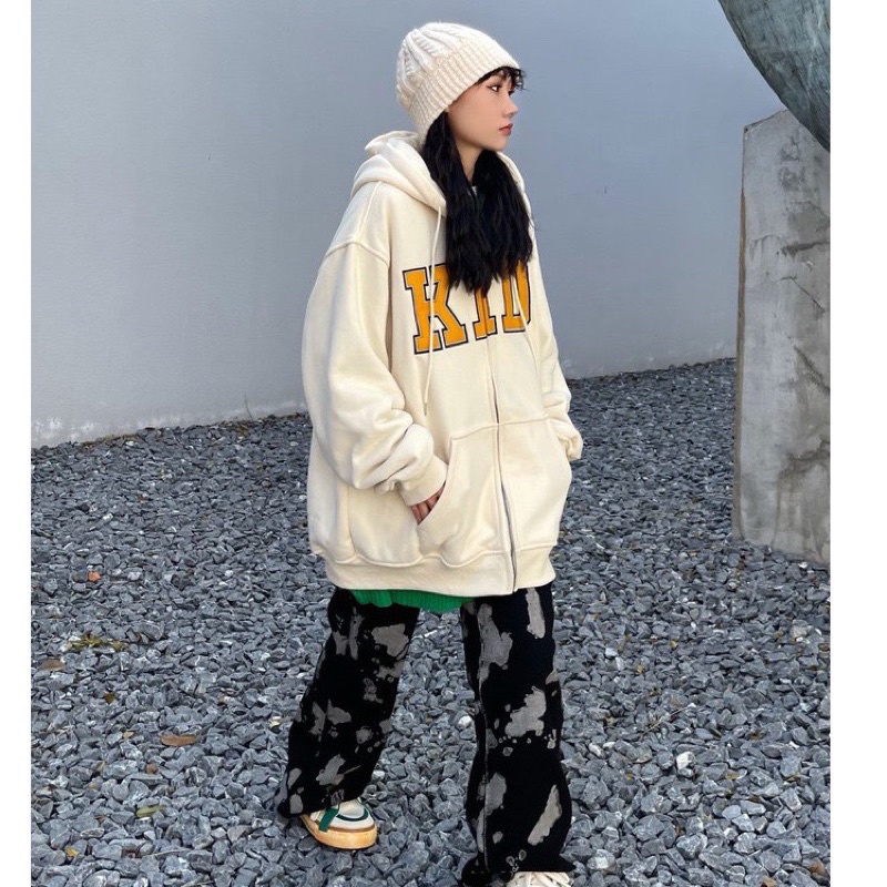 Áo khoác Nỉ Bông Thêu KID cao cấp form rộng Unisex ZooZoo
