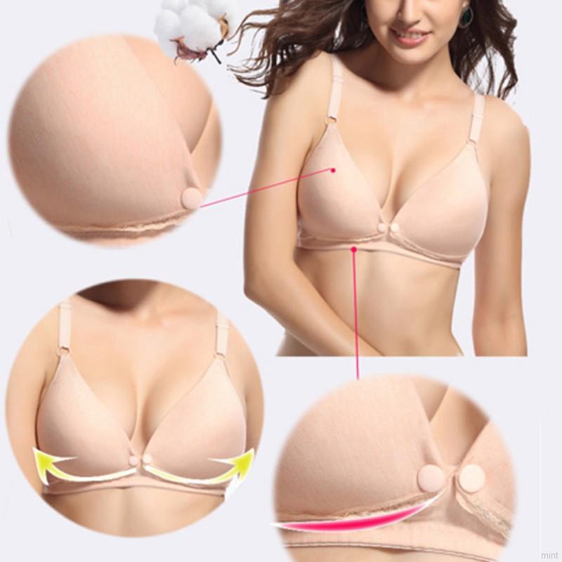 Áo bra chất liệu cotton cúp b thiết kế cho phụ nữ cho con bú