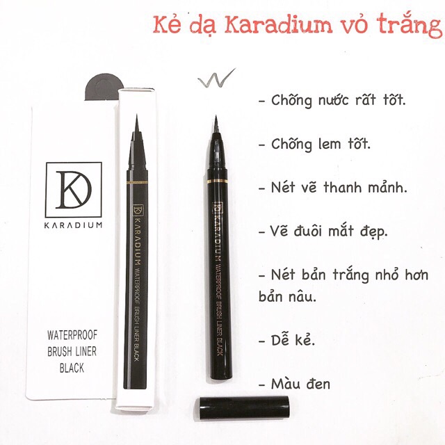 Dạ kẻ mắt 💋FREESHIP💋 Dạ kẻ mắt KARADIUM Hàn Quốc sắc nét không trôi