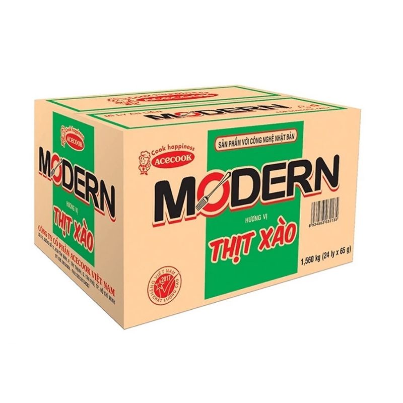 Mì ly Modern thịt xào ACE 65g x 24 ly