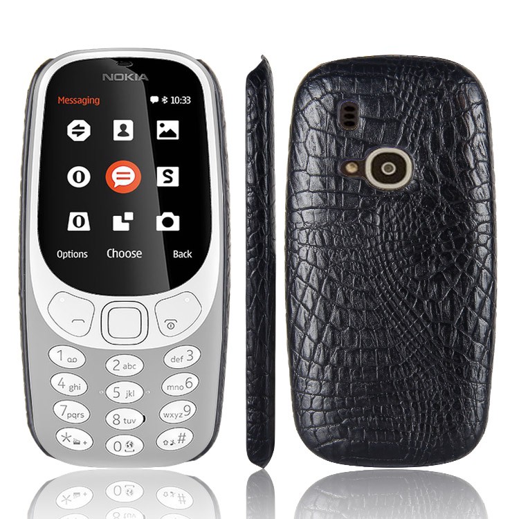 Ốp điện thoại da PU họa tiết vân cá sấu cho Nokia 3310