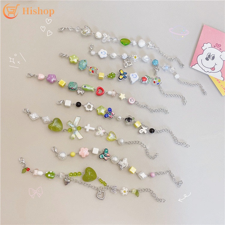 Vòng Tay Dây Xích Mặt Hình Hoa / Bướm / Ngôi Sao / Trái Tim Nhiều