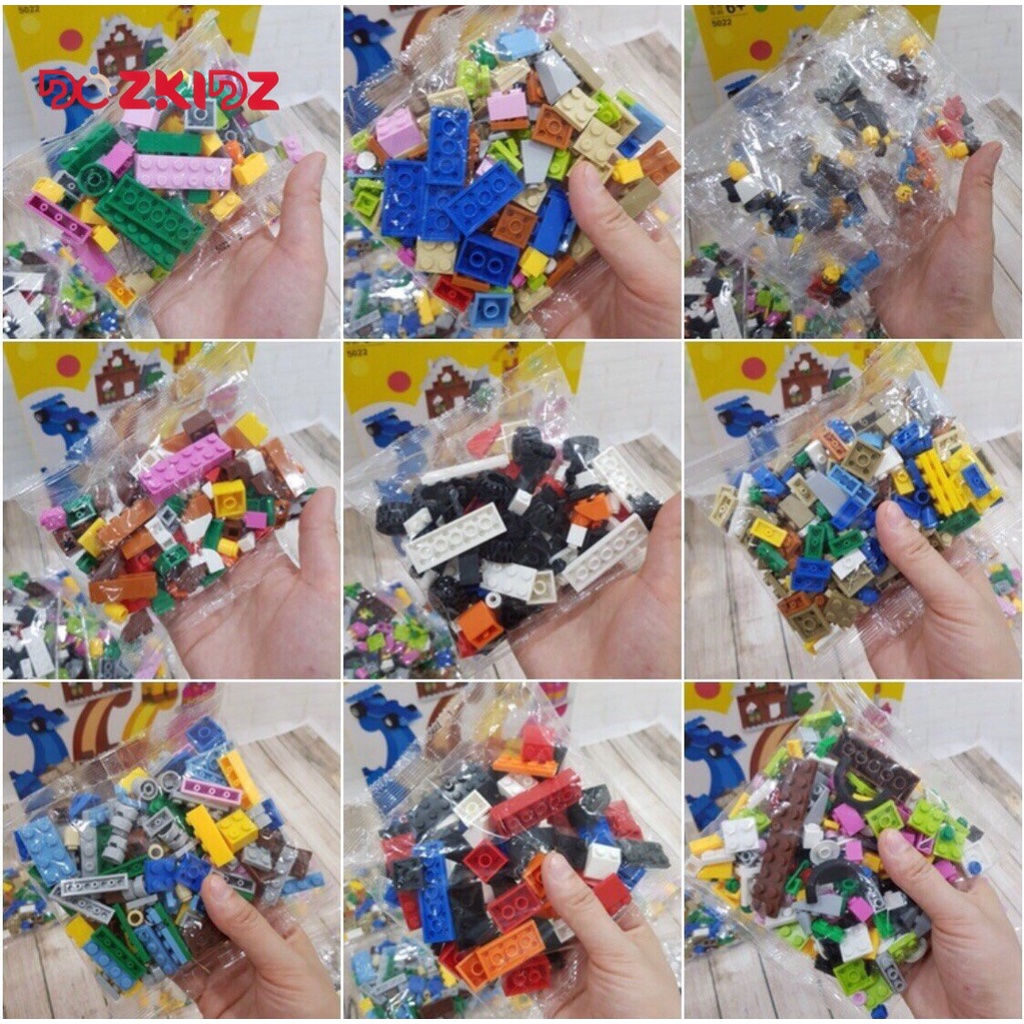 Đồ chơi lego, Bộ lắp ráp 1200 chi tiết, 1 hộp gồm 9 gói - DOZKIDZ