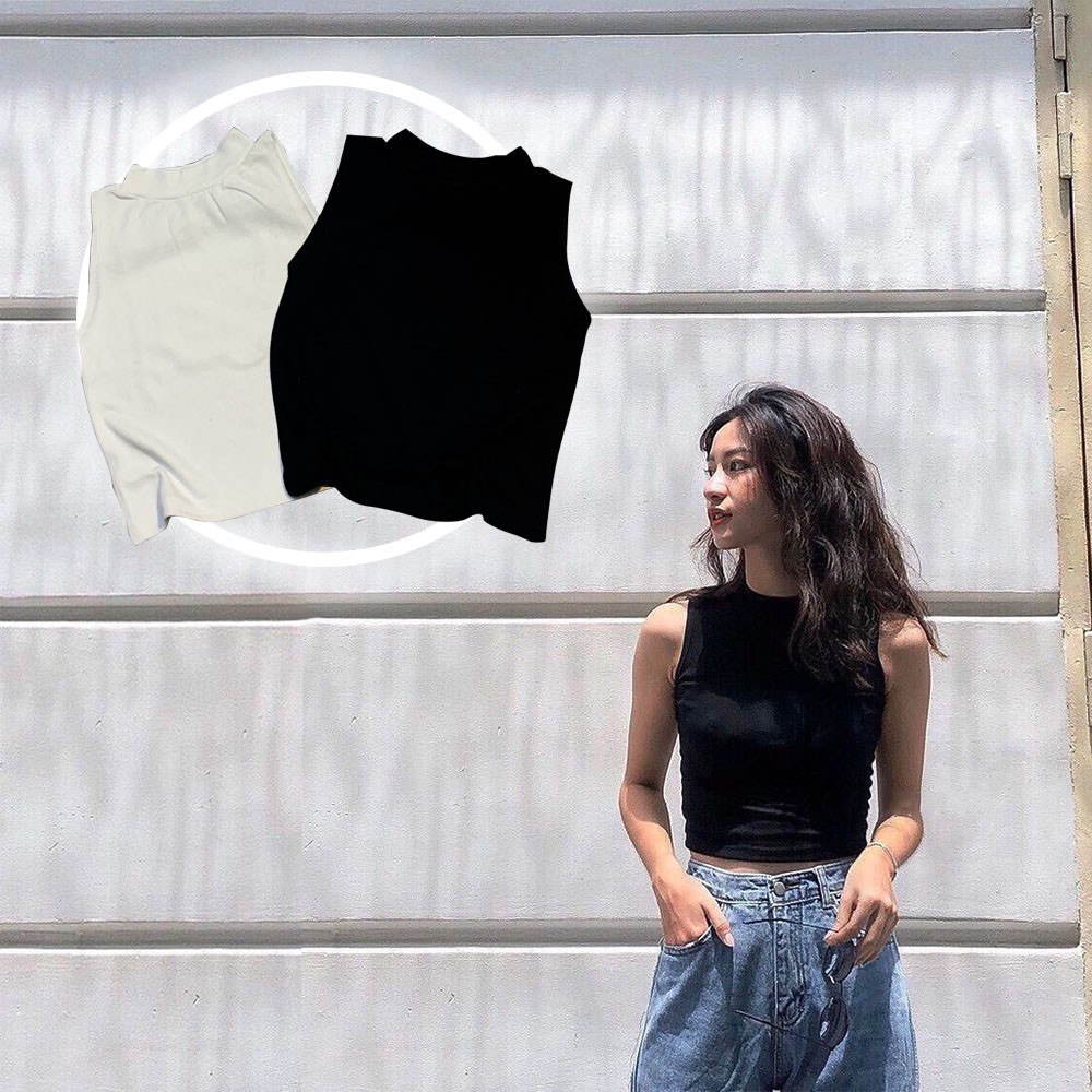 Áo Ba Lỗ 💎SALE💎 nữ CROPTOP sát nách Ngược ULZZANG BASIC form body bố sát chất liệu vải bozip nhập khẩu cao cấp | BigBuy360 - bigbuy360.vn