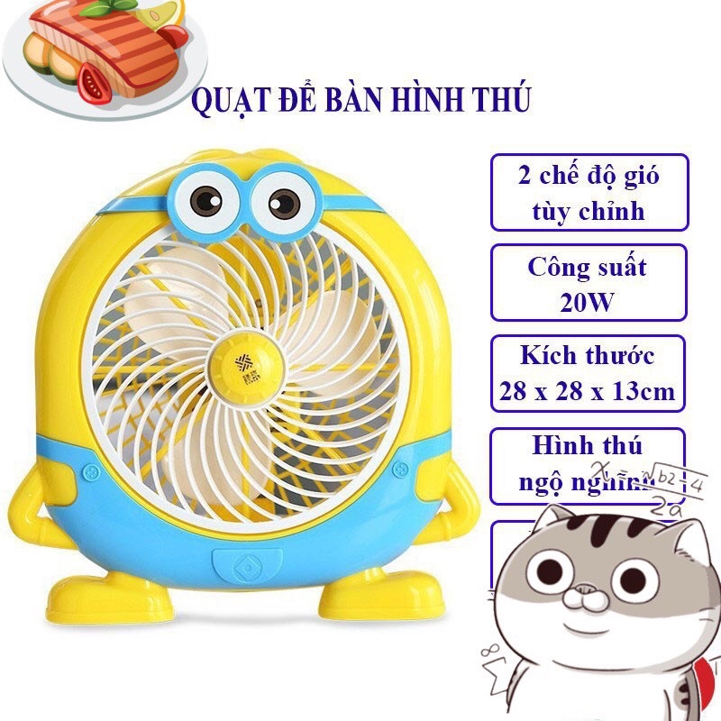 Quạt để bàn mini hình thú