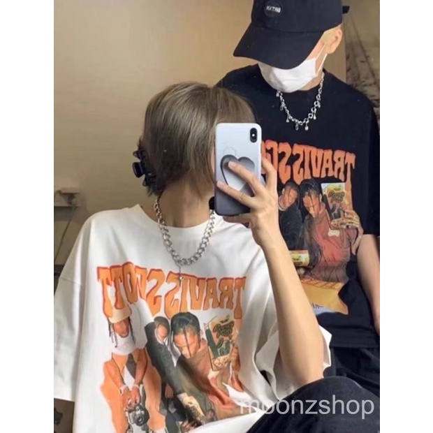 ÁO THUN, ÁO PHÔNG TAY LỠ NAM NỮ UNISEX OVERSIZE, ÁO PHÔNG FORM RỘNG TRAVIS SCOTT D78 MOONZSHOP