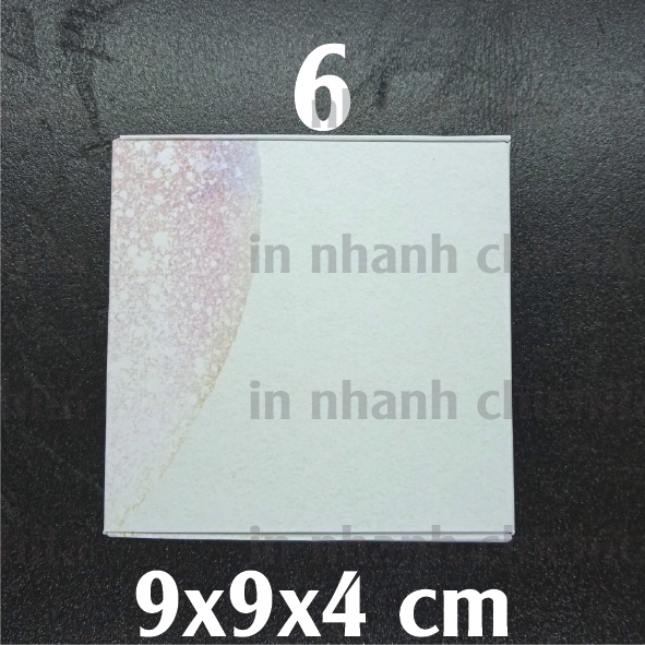 Hộp Giấy Kraft Đựng Bánh Kẹo Họa Tiết Vân Đá Thủ Công Trang Trí Tiệc Cưới 9x9x4cm Hàng có sẵn