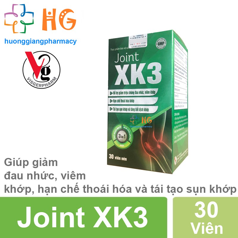 Joint XK3 - Hỗ trợ giảm triệu chứng đau nhức, viêm khớp, hạn chế thoái hóa khớp, tái tạo sụn khớp và tăng tiết dịch khớp