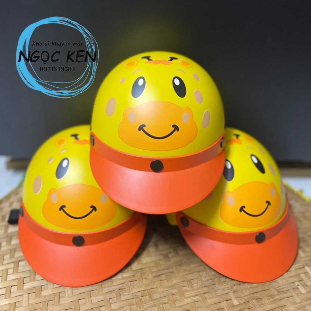 Mũ bảo hiểm siêu nhẹ họa tiết hươu vàng dễ thương, đáng yêu cho bé – Ngọc Ken Shop