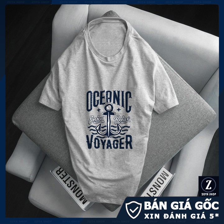 Áo phông nam ngắn tay chất mềm mịn phong cách vintage Oceanic NZ09