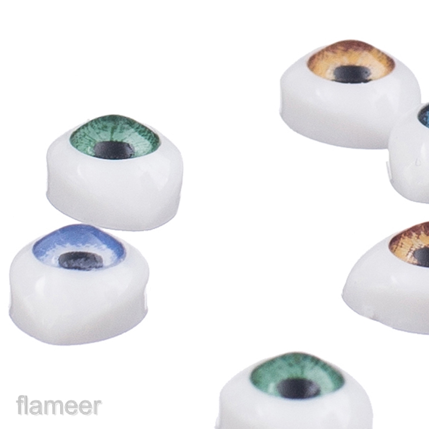 Bộ 8 Mắt Nhựa Oval Rỗng 4 Màu Kích Thước 5mm Dùng Làm Mặt Nạ Búp Bê DIY